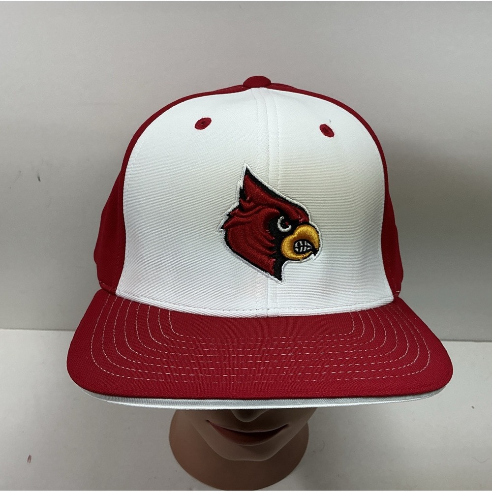 Louisville Cardinals NCAA Trucker Hat Red White Flex L/XL 7 3/8 - 8 Sports Cap